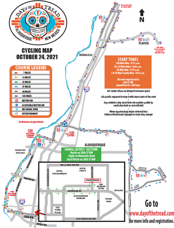 Day of the Tread General Route map